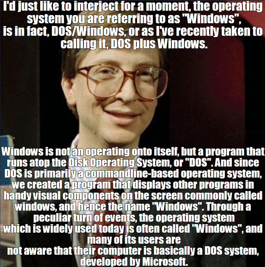Btw I Run Windows NT