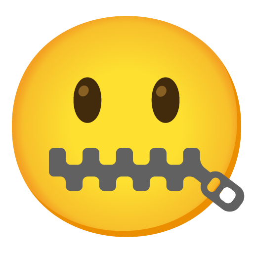 Zipper-mouth face