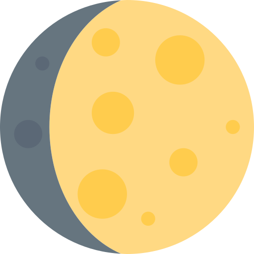 Waxing gibbous moon