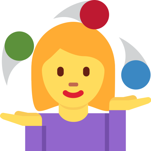 Woman juggling