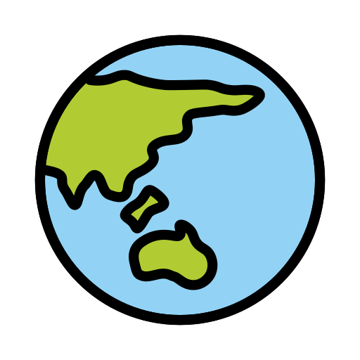 Globe showing Asia-Australia
