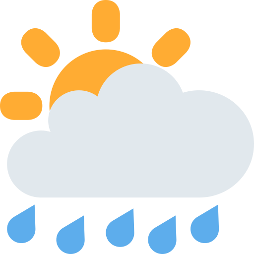 Sun behind rain cloud