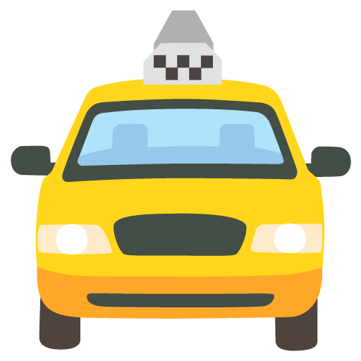 Oncoming taxi