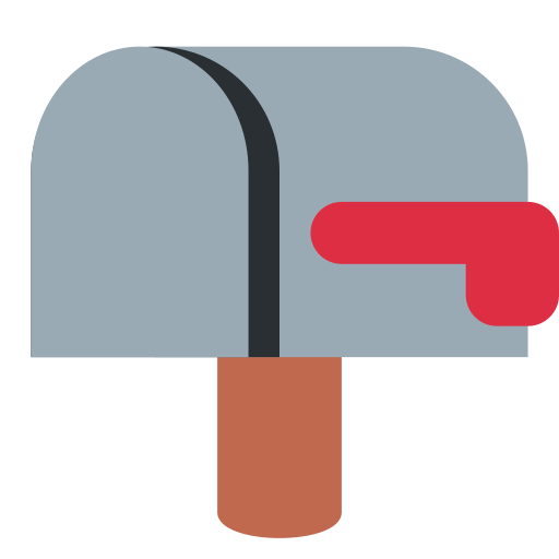 Closed mailbox with lowered flag