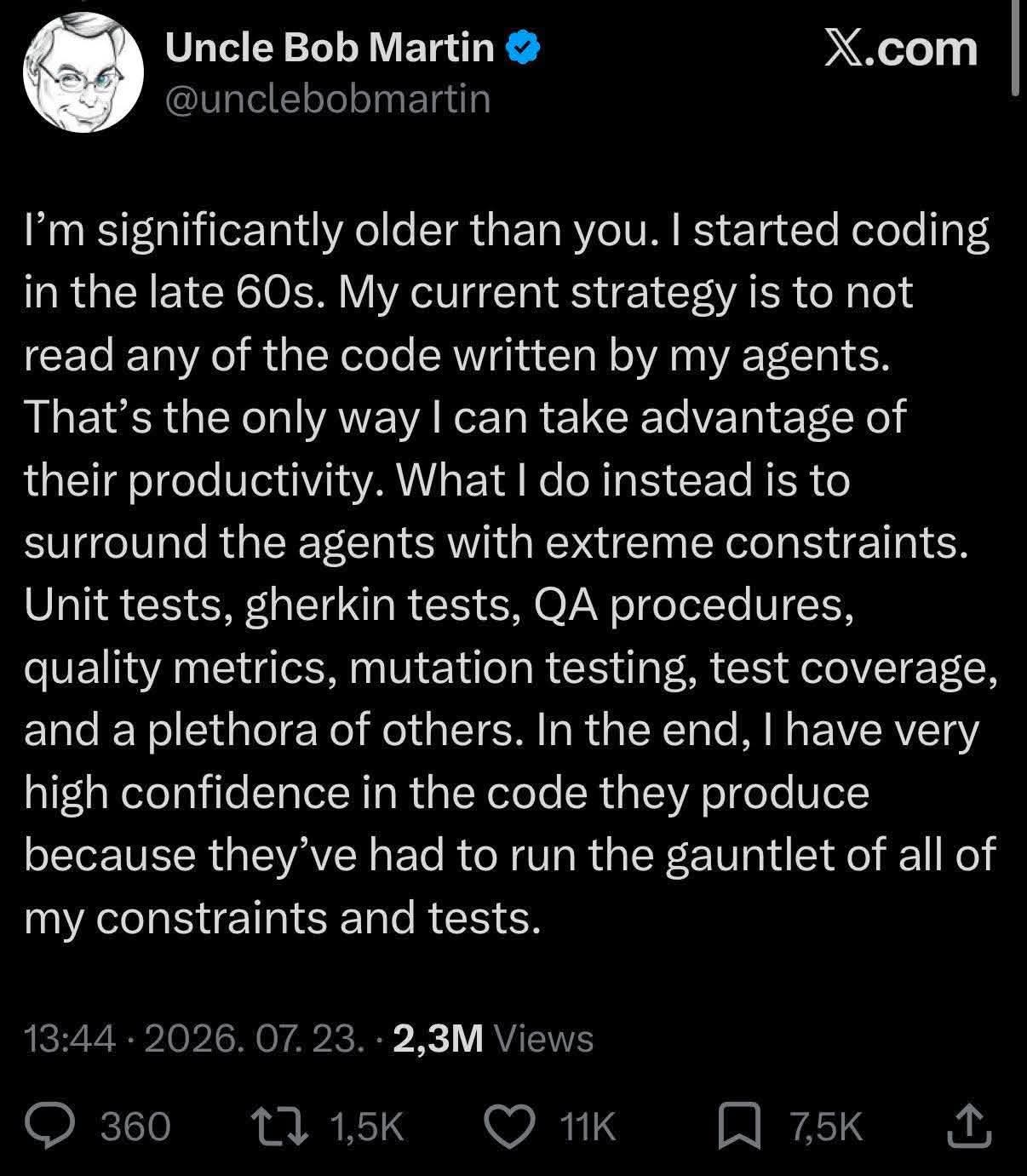 Uncle Bob Becoming Even Worse