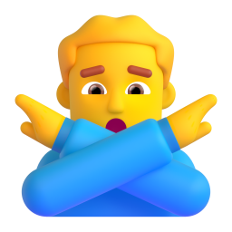 Man gesturing NO