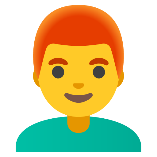 Man: red hair