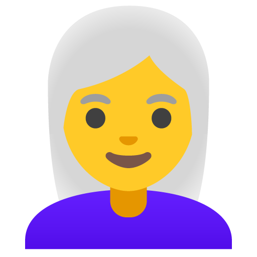 Woman: white hair
