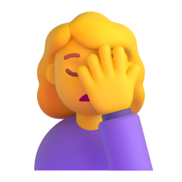 Woman facepalming