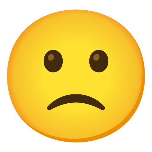 Slightly frowning face