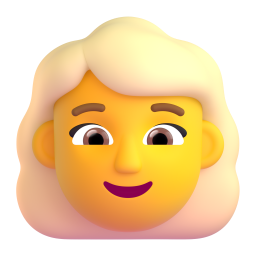Woman: blond hair