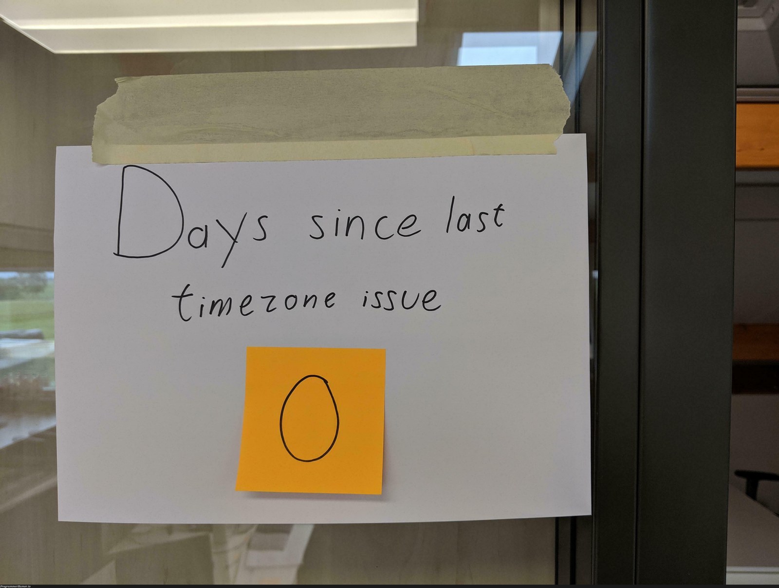 The counter was reset today, we were almost into the double digits
