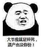 大爷我就是猝死,遗产也没你份!(熊猫)