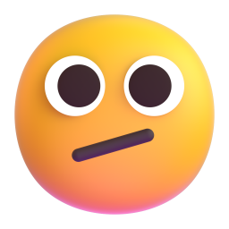 Face with diagonal mouth