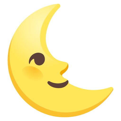 Last quarter moon face