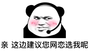 亲这边建议您网恋选我呢(熊猫头)