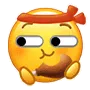 小黄脸吃东西表情包