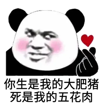 你生是我的大肥猪 死是我的五花肉(熊猫头)