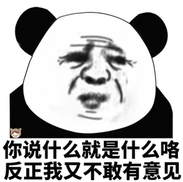 你说什么就是什么咯，反正我又不敢有意见