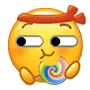 小黄脸吃棒棒糖