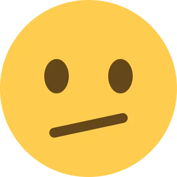 Face with diagonal mouth