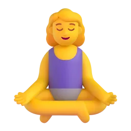 Woman in lotus position