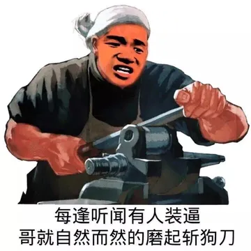 每逢听闻有人装逼 哥就自然而然的磨起斩狗刀