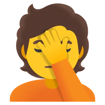 Person facepalming