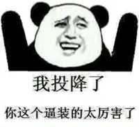 我投降了，你这个逼装的太厉害了