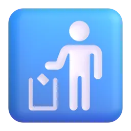 Litter in bin sign