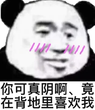 你可真阴啊 竟在背地里喜欢我(熊猫头)