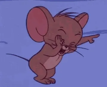 杰瑞捂肚子大笑表情包gif—猫和老鼠系列