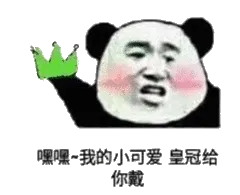 嘿嘿，我的小可爱皇冠给你戴