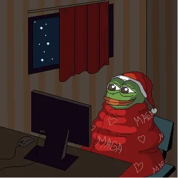 sad frog 过圣诞节