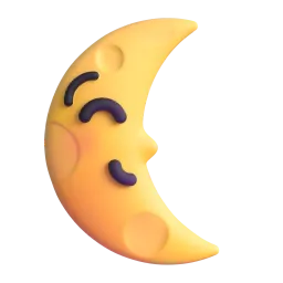 Last quarter moon face