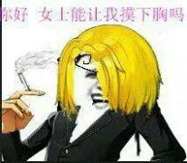 你好，女士能让我摸下胸吗？