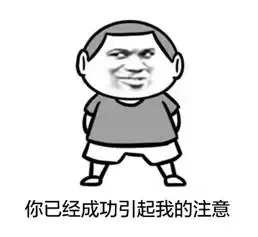 你已经成功引起了我的注意