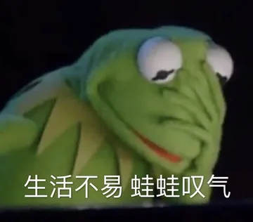 生活不易，蛙蛙叹气