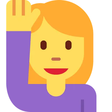 Woman raising hand