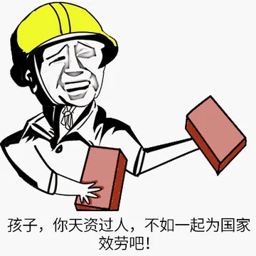 孩子.你天资过人.不如一起为国家效劳吧!(搬砖)