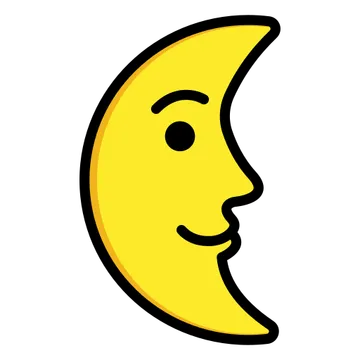 Last quarter moon face