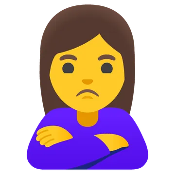 Woman pouting