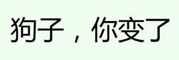 狗子，你变了