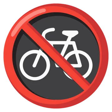 No bicycles