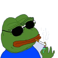 绿青蛙点烟!(sad frog)