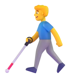 Man with white cane