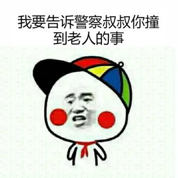 我要告诉警察叔叔你撞到老人的事（小学生）