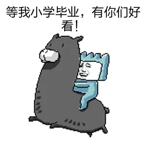 等我小学毕业.有你们好看的