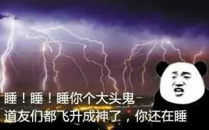 睡你个大头鬼道友们都飞升成神了你还在睡