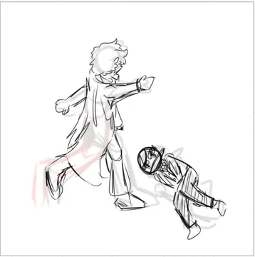 Sherlock kicking Moriarty's balls